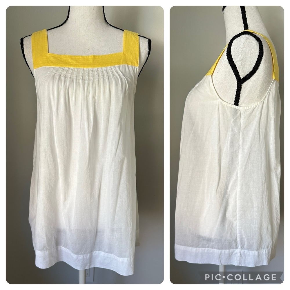 INC white and yellow tank size 8
